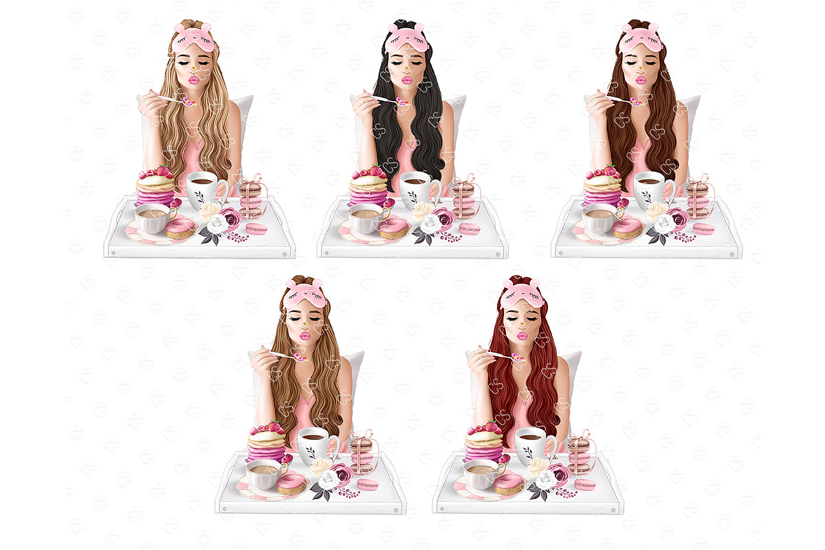 Morning clipart, fashion, a Food Illustration by Collart Studio (Photo 2 of 7)