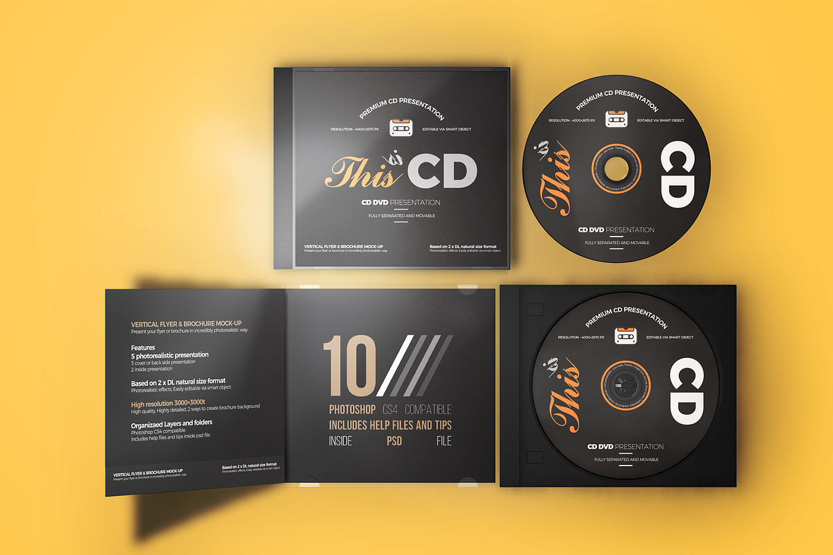 CD/DVD Album Mock-up 4, a Product Mockup by Nevada63 (Photo 1 of 4)
