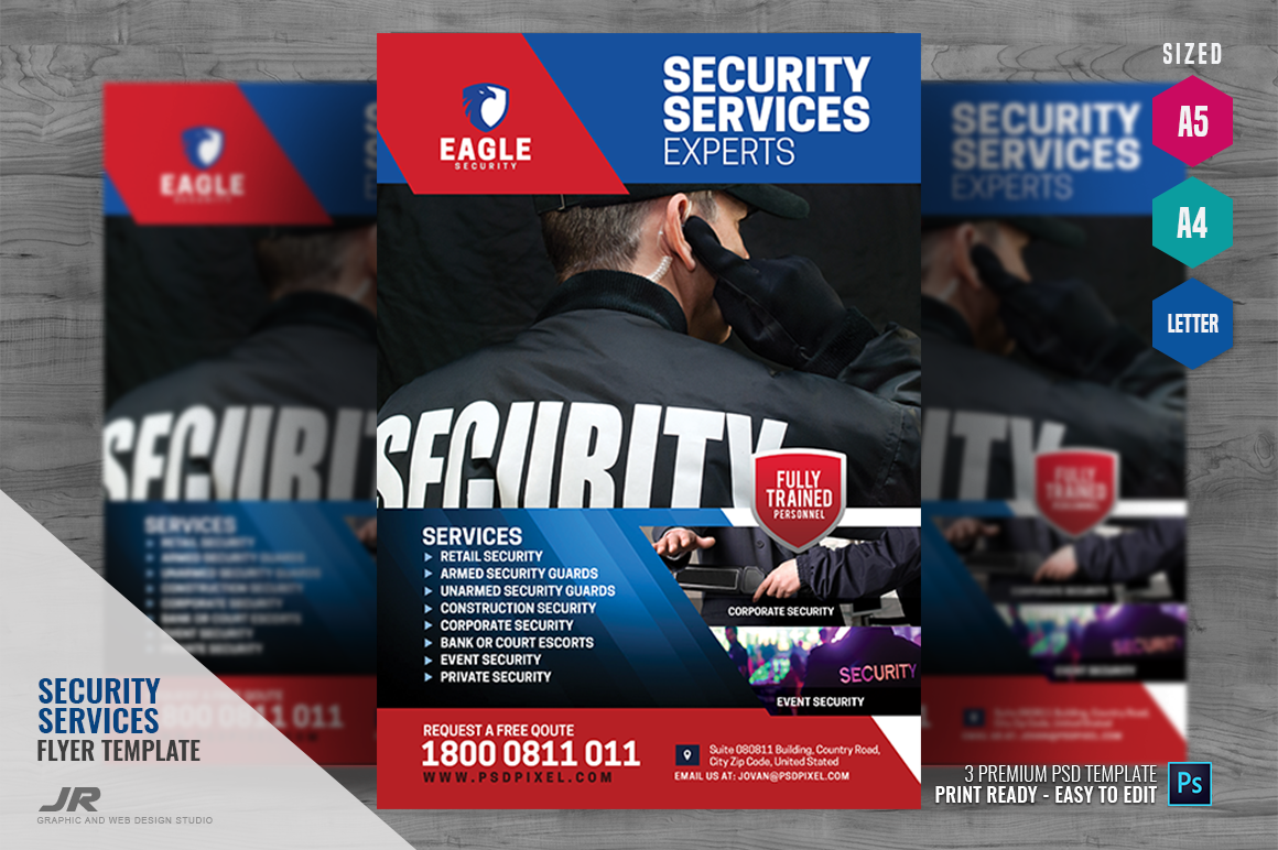Private Security Promotional Flyer, a Flyer Template by PSDPixel
