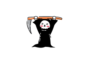 Cute Grim Reaper Character Set