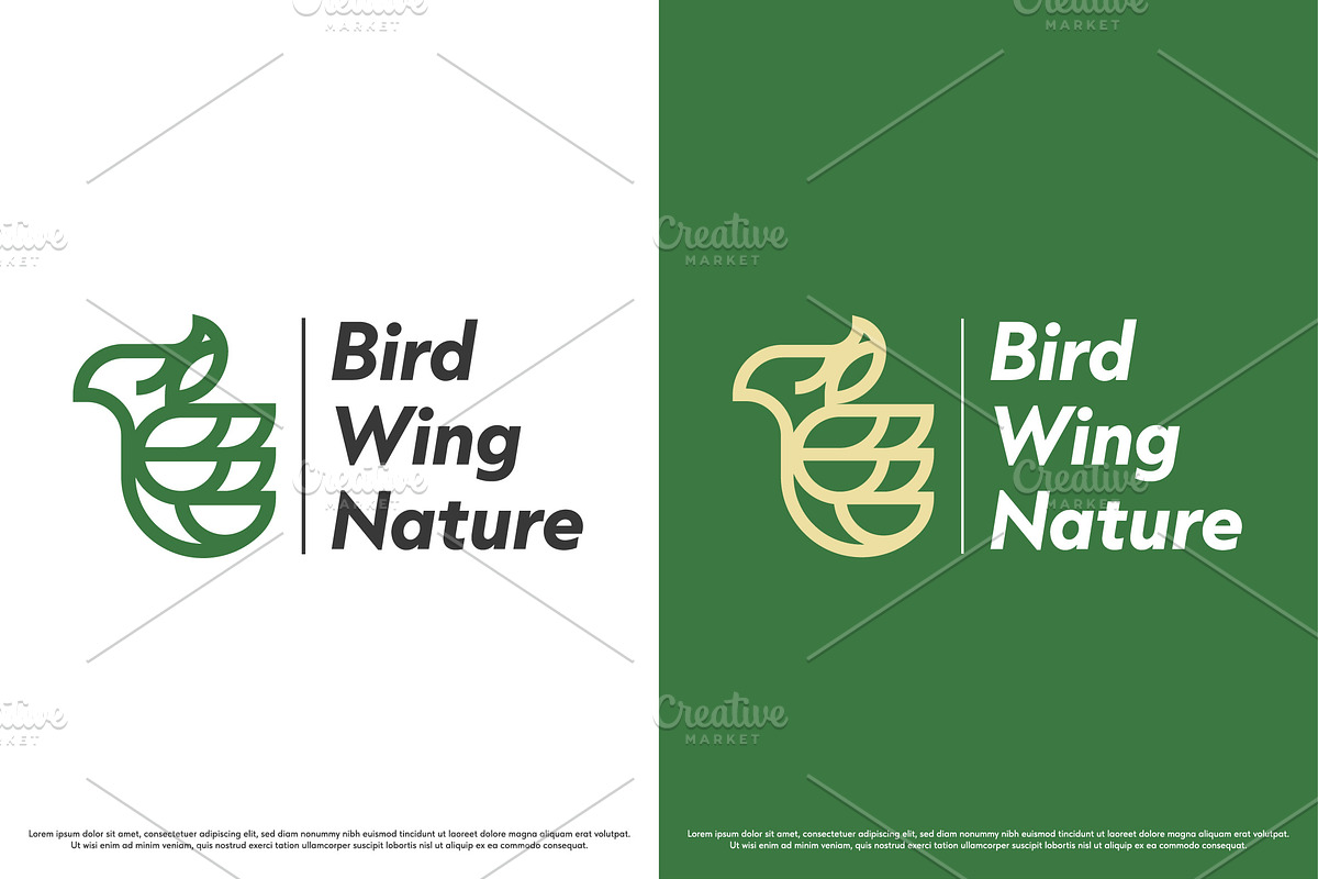 Nature Bird Logo Design Template, a Branding & Logo Template by Morvana Crew