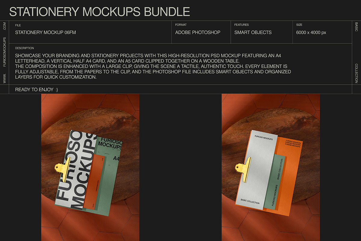Stationery Mockups Bundle 1 – 6 PSD, a Books & Magazine Mockup by FURIOSO mockups (Photo 6 of 14)