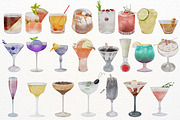 Watercolor Cocktail & Drink, a Food Illustration by ArtbyHien (Thumbnail 3 of 11)