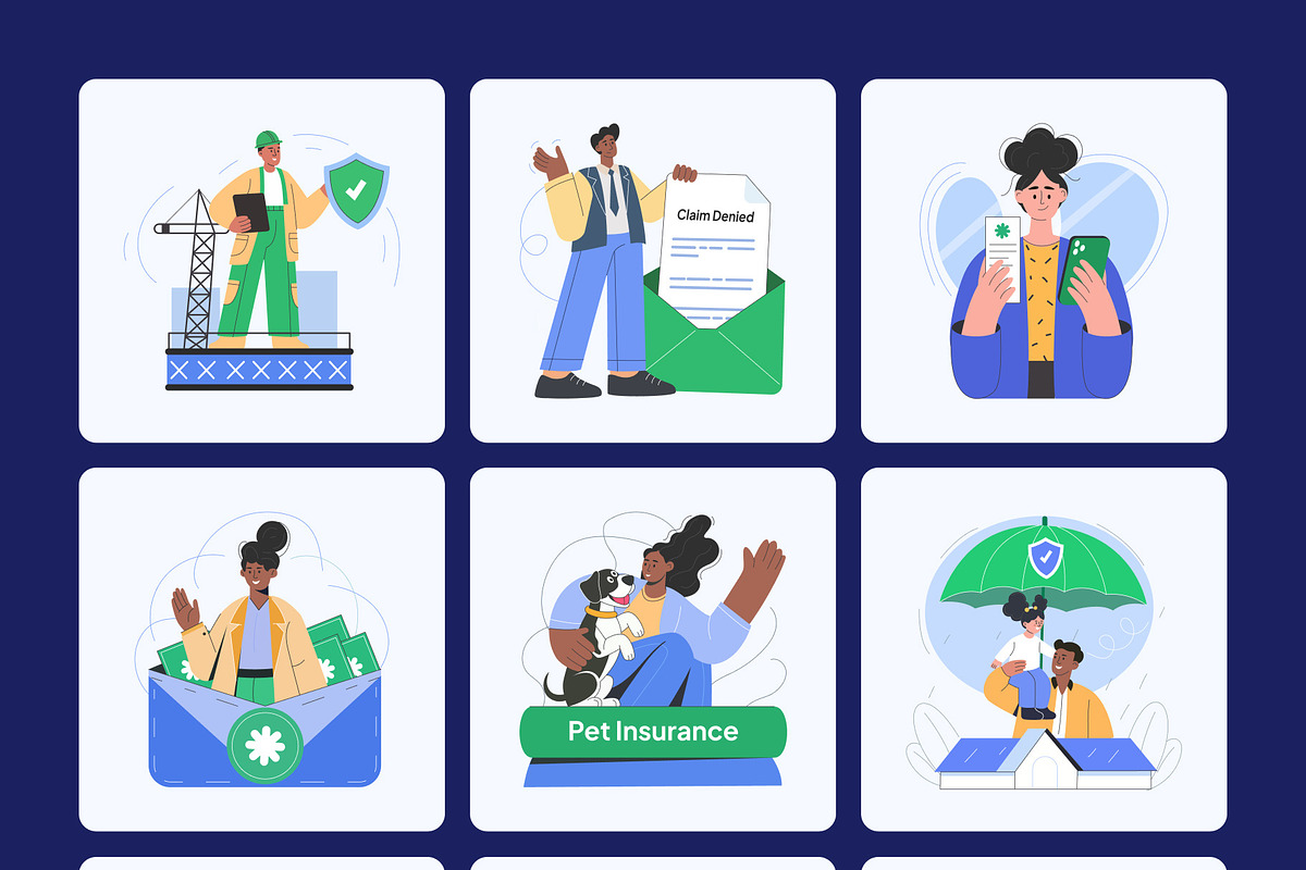 Insurance Illustration Art Set, a Finance Illustration by Creative Stall (Photo 8 of 9)