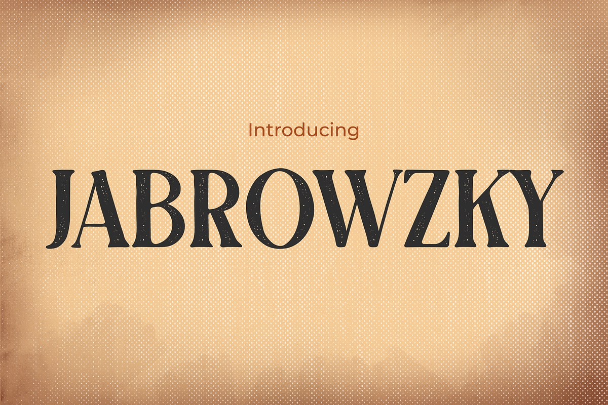 JABROWZKY, a Serif Font by TokoPress (Photo 1 of 10)