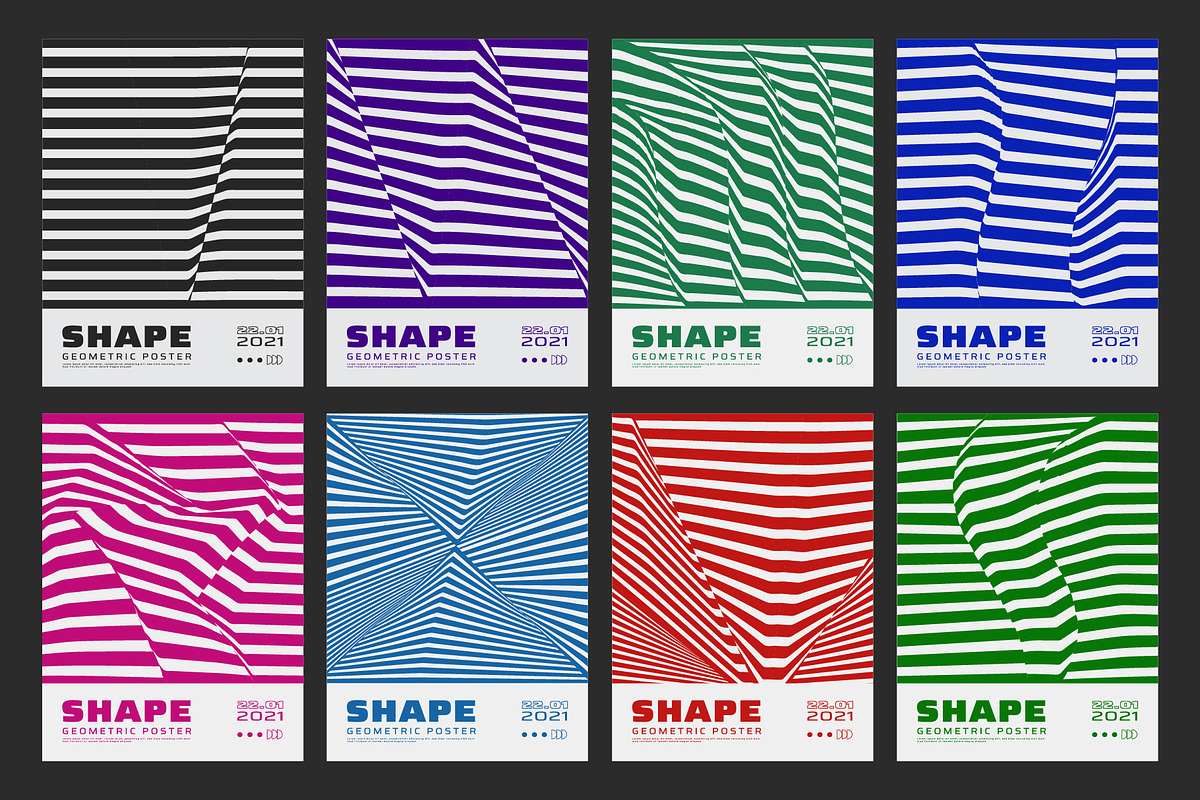 56 MODERN GEOMETRIC POSTERS, a Texture Graphic by craftlove (Photo 6 of 10)