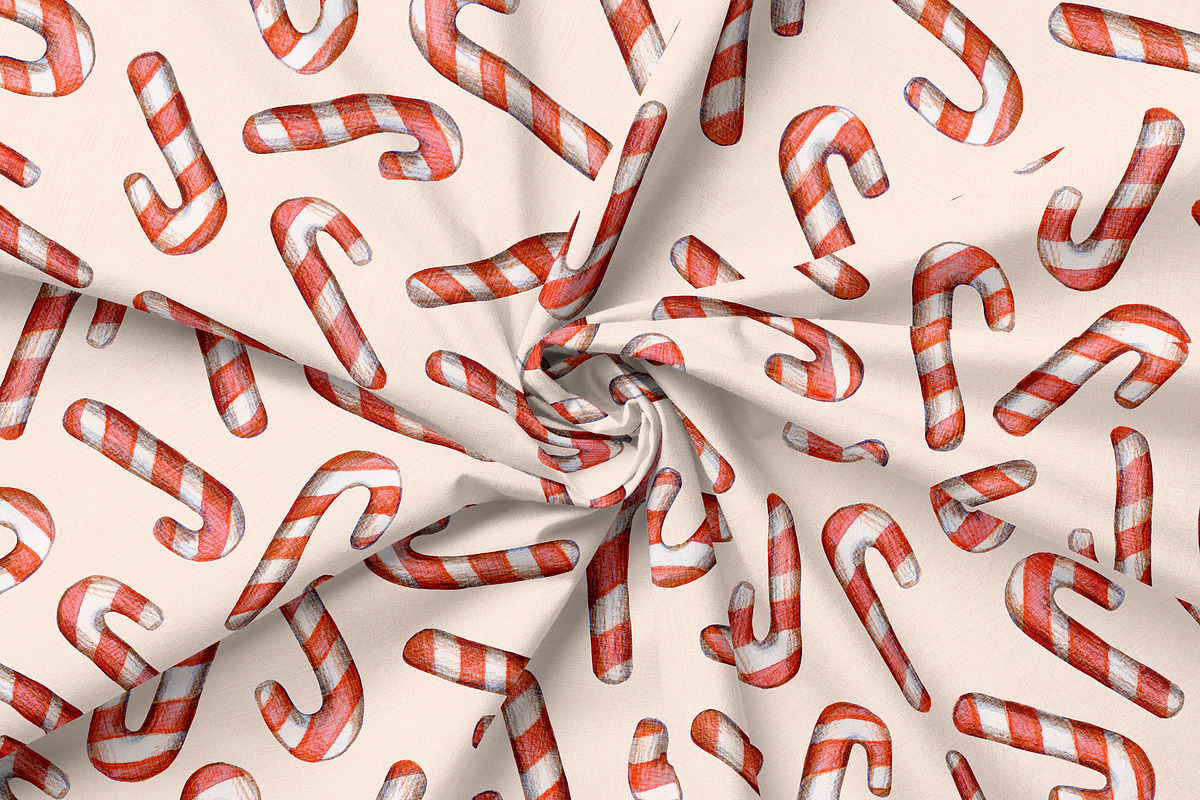 Christmas Candy seamless pattern, a Background Graphic by swiejko (Photo 4 of 4)