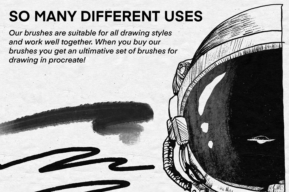 Ink Brushes For Procreate, a Brush Add-On by Nuclear Brushes (Photo 6 of 10)