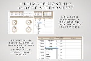 Digital Monthly Budget Template