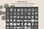 Gouache Stamp Brushes Pack, a Brush Add-On by Andreen (Thumbnail 3 of 6)