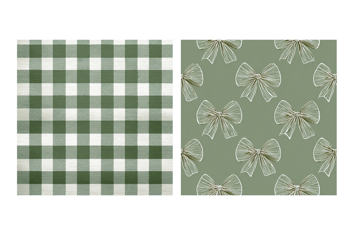 Sage Green Pattern Paper Pack, a Pattern Graphic by DreamArtGraphic (Photo 4 of 5)