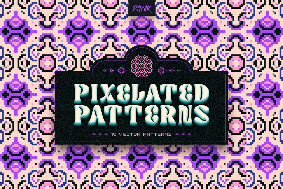Pixel Mosaic Patterns | Vol. 04, a Pattern Graphic by dvtchk (Photo 4 of 10)