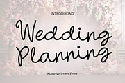 Wedding Planning is a handwritten fo, a Script Font by Brown Cupple (Thumbnail 1 of 7)