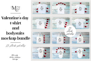 Valentines day mockup bundle.