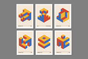 3D Geometry Printable Wall Art Set, a Background Graphic by C Design Studio (Thumbnail 17 of 28)