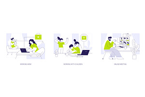 Home office isolated cartoon vector, a Finance Illustration by Visual Generation