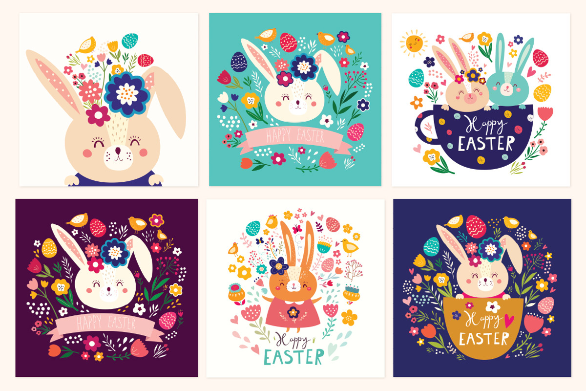 Happy Easter collection, an Animal Illustration by MoleskoStudio (Photo 4 of 9)