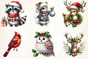 Christmas Animals Clipart, an Illustration by DreamCafeArt (Thumbnail 7 of 8)