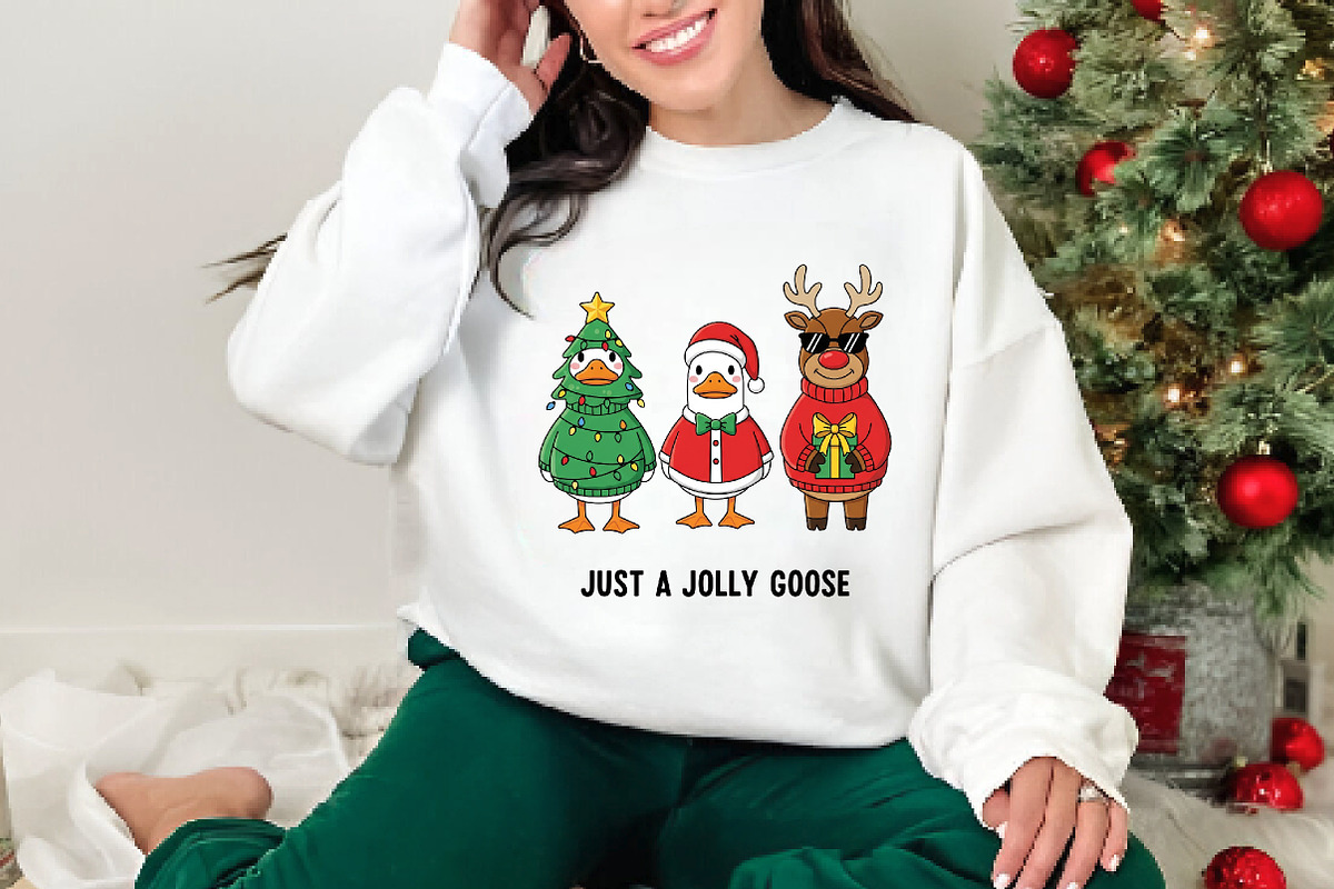 Just a Jolly Goose,Christmas Goose, an Illustration by DreamArtGraphic (Photo 4 of 5)