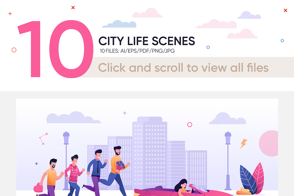 City Life Vector Scenes, an Object Illustration by PavelVinnik (Photo 2 of 3)