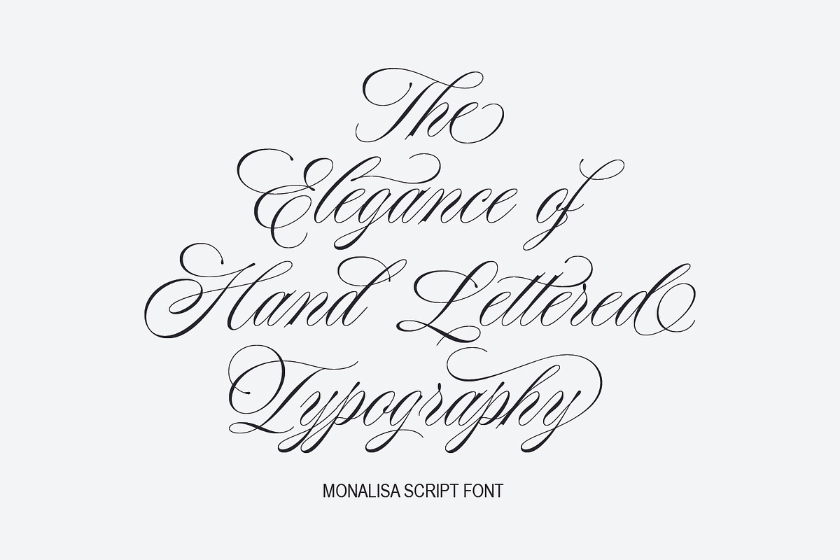 Monalisa Script Font, a Script Font by Letteralle Studios (Photo 10 of 23)