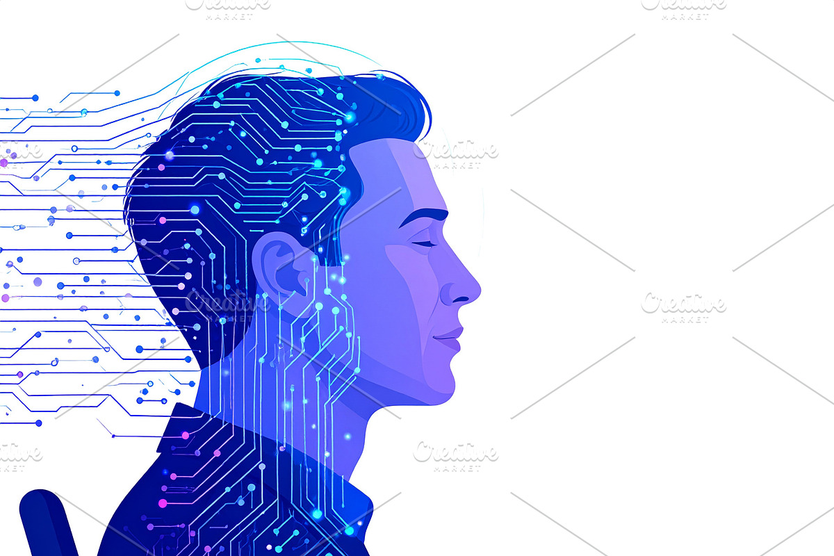 Minimalist illustration of a person, a Technology Illustration by DanFLCreativo