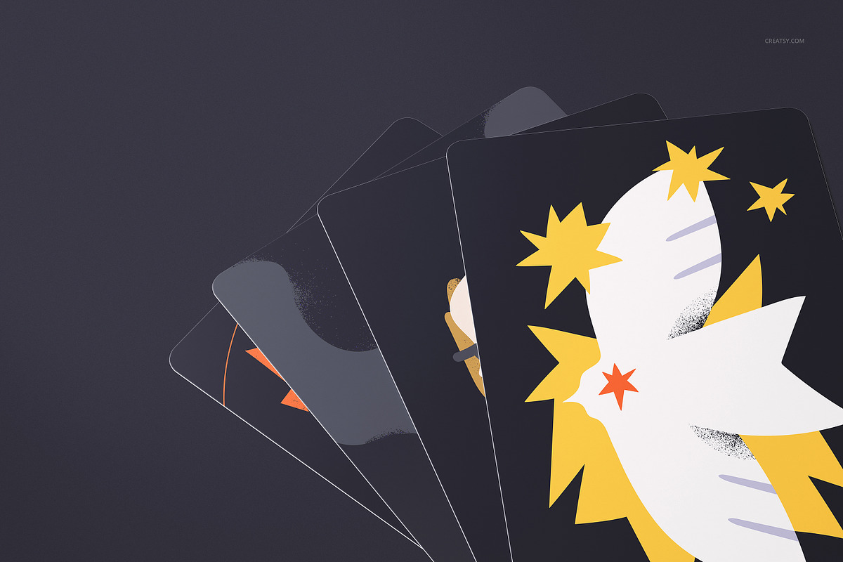 Tarot Cards Mockup Set v.4, a Merchandise Mockup by creatsy5 (Photo 7 of 12)