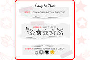 Star Doodles - Dingbats Font, a Symbol Font by WADLEN (Thumbnail 4 of 7)