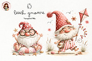 Beach Gnome Watercolor Clipart, a Seasonal Illustration by Nicolle's Colorful Art (Thumbnail 1 of 6)