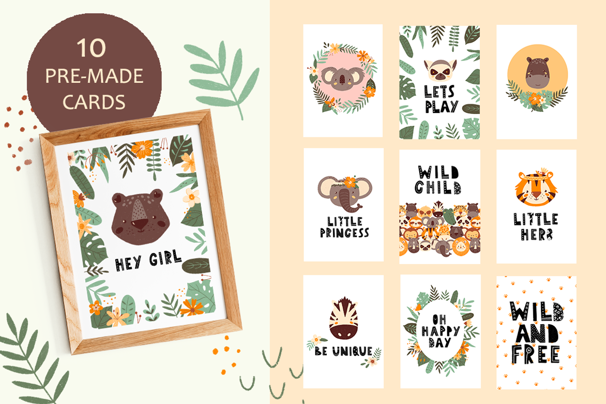 Jungle & Safari Portrait Animals Set, an Animal Illustration by moolesya (Photo 12 of 18)