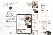 Ebook Sales Page Canva Website, a Landing Page Template by Tabitha Emma (Thumbnail 1 of 6)