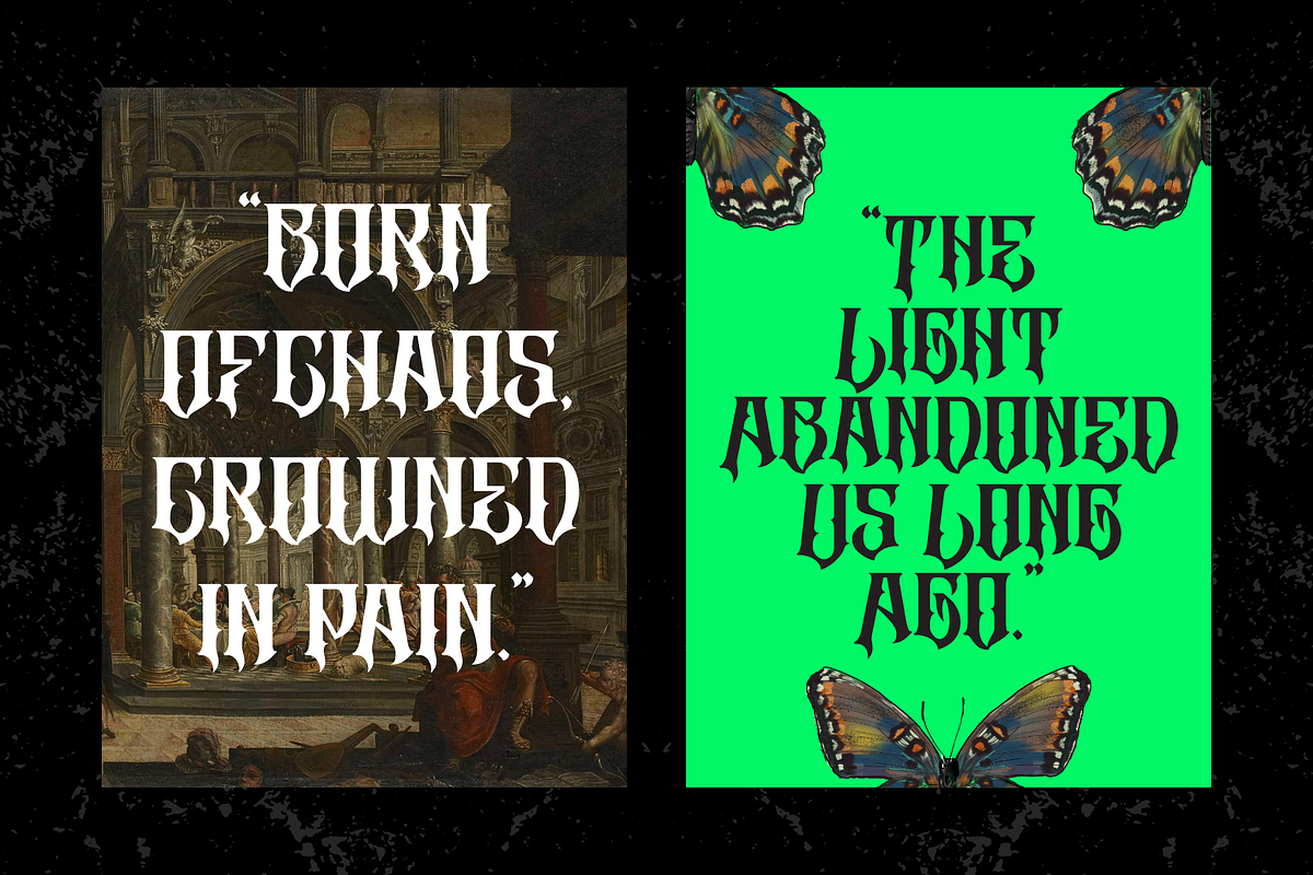 Blackletter Logo Font - Altar Gothic, a Blackletter Font by Nirmana Visual (Photo 9 of 10)