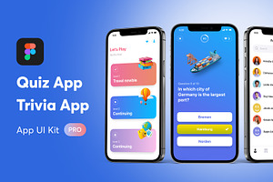 Quiz App, Trivia App UI Kit PRO