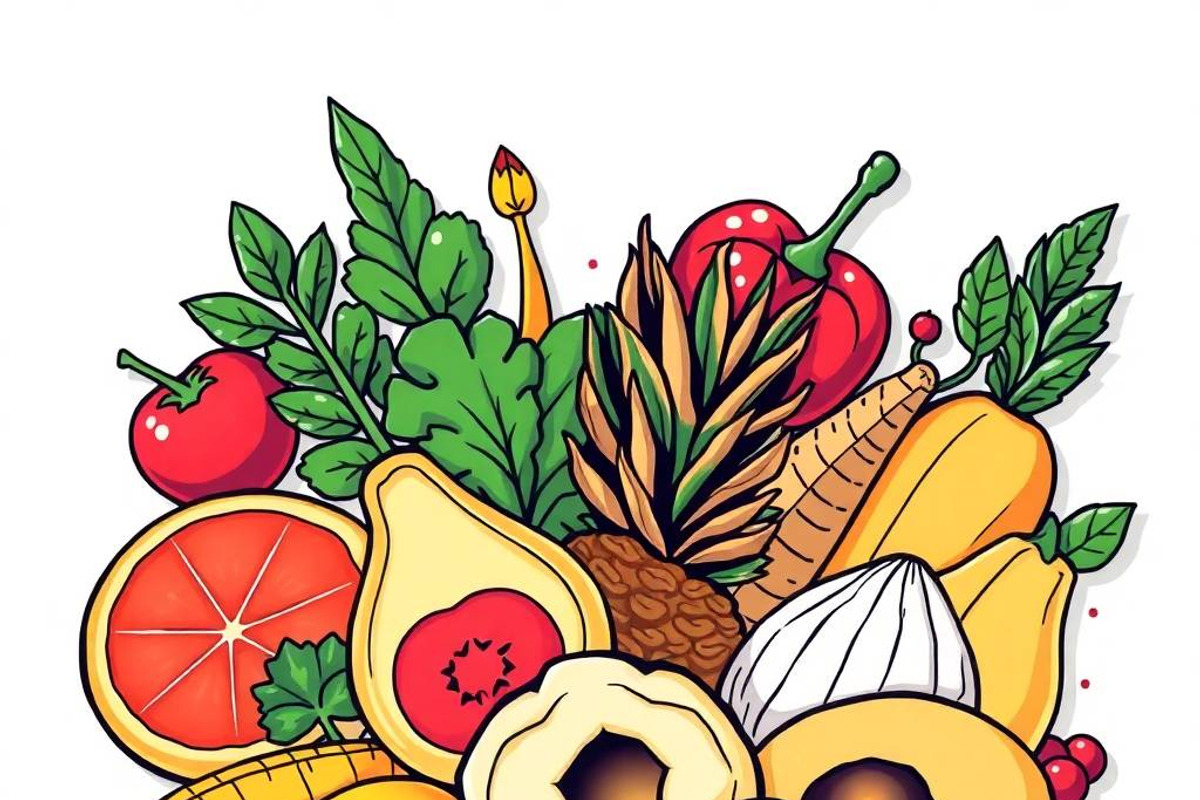 39 Vector Healthy Food Ingredients, an Object Graphic by adenpinkstore (Photo 2 of 16)
