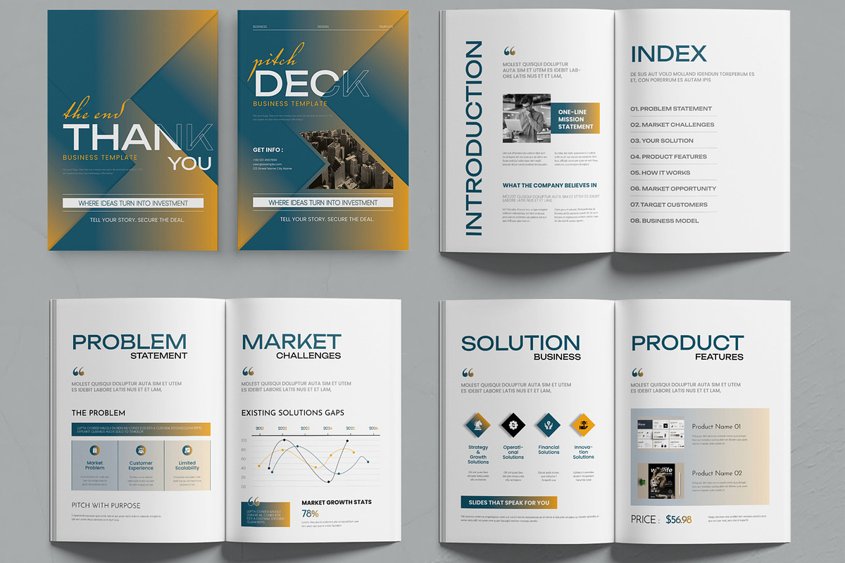 Business Pitch Deck Brochure Design, a Brochure Template by MightyDesign (Photo 2 of 6)