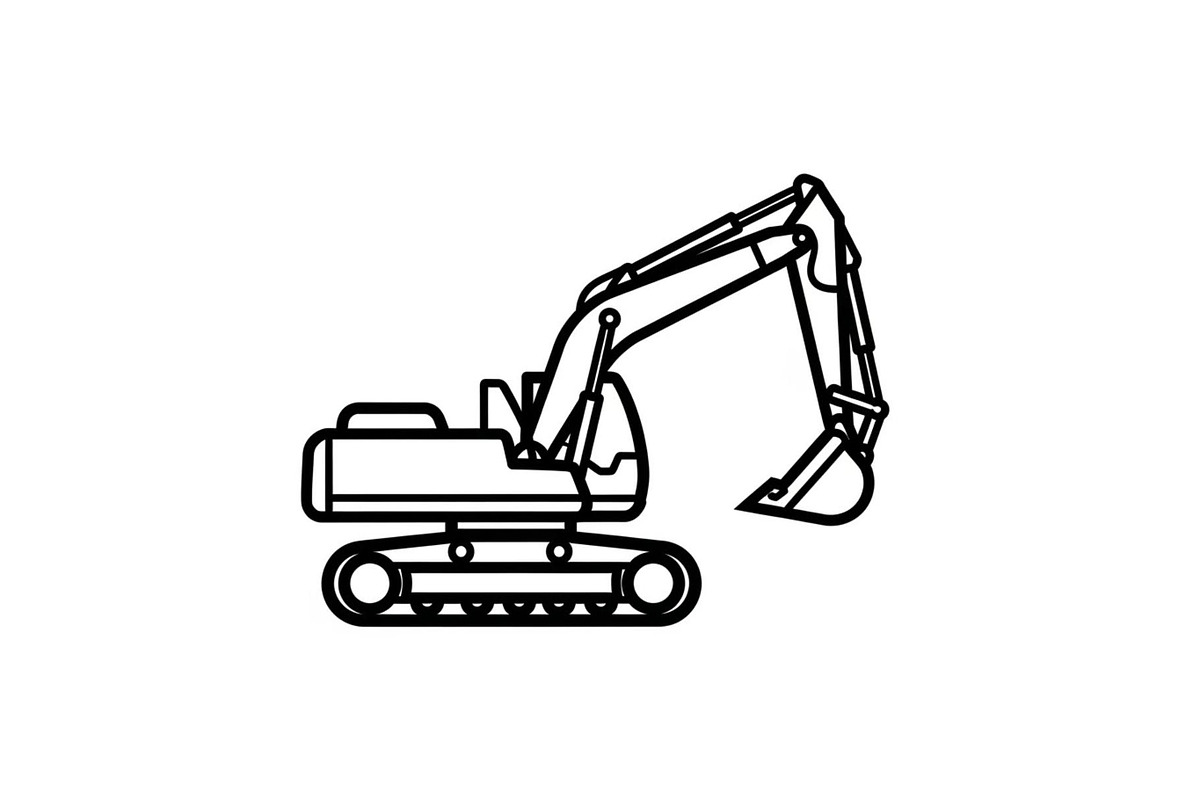 Excavator Construction Vector Bundle, an Illustration by Amazin_art (Photo 28 of 51)