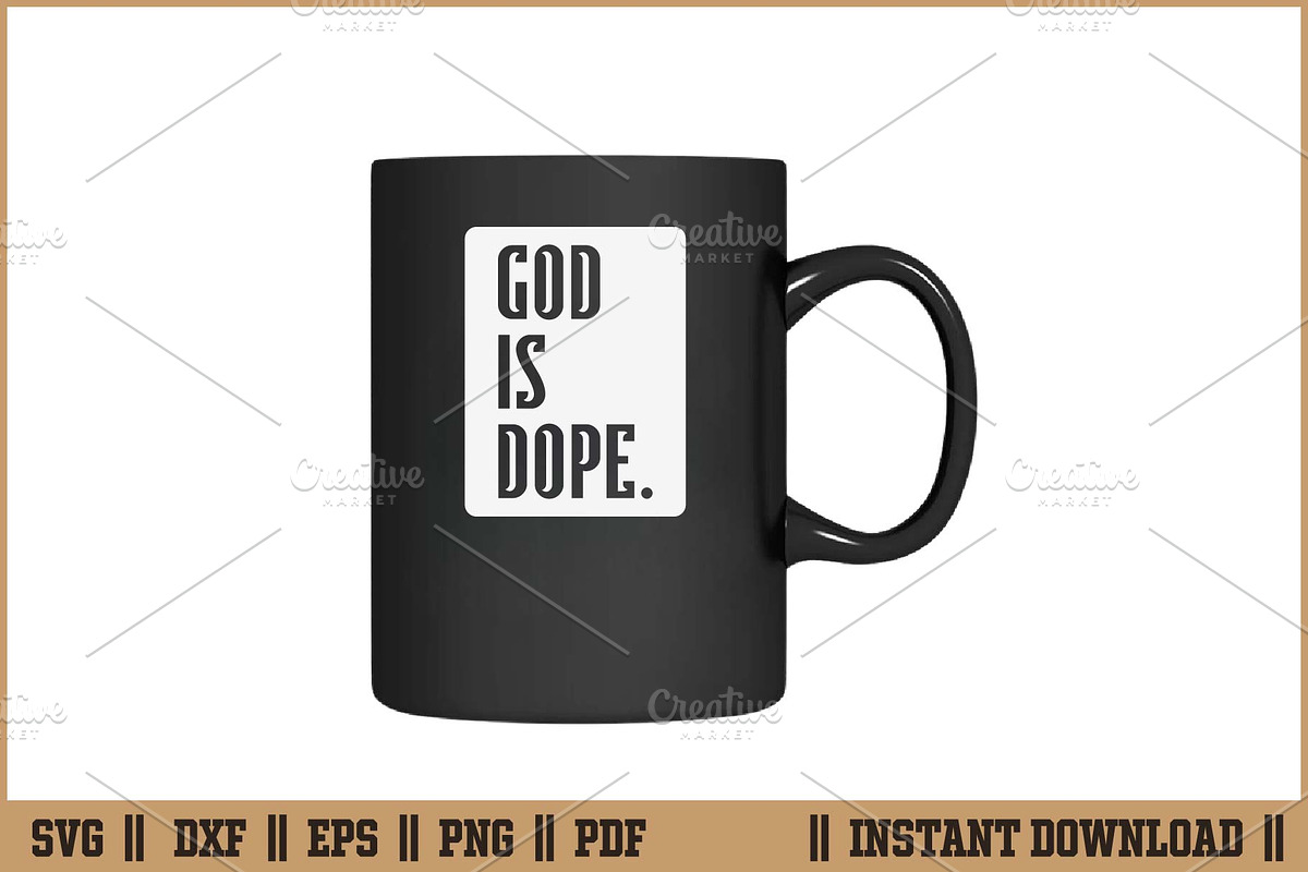 God is Dope Christian Quote SVG, a Seasonal Illustration by Handy Arts Studio (Photo 3 of 3)