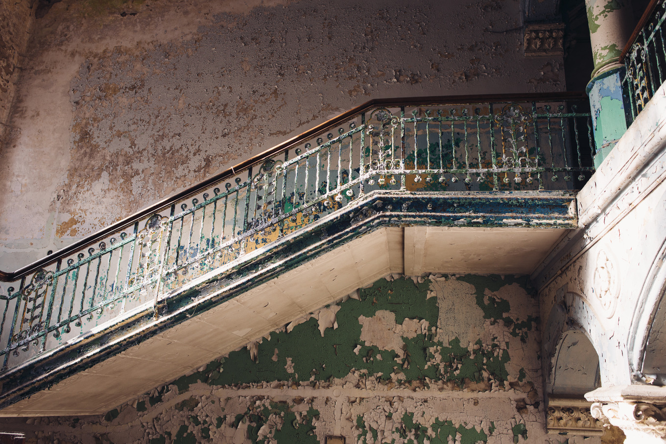 Old stairway in abandoned hospital containing stairs, old, and building ...