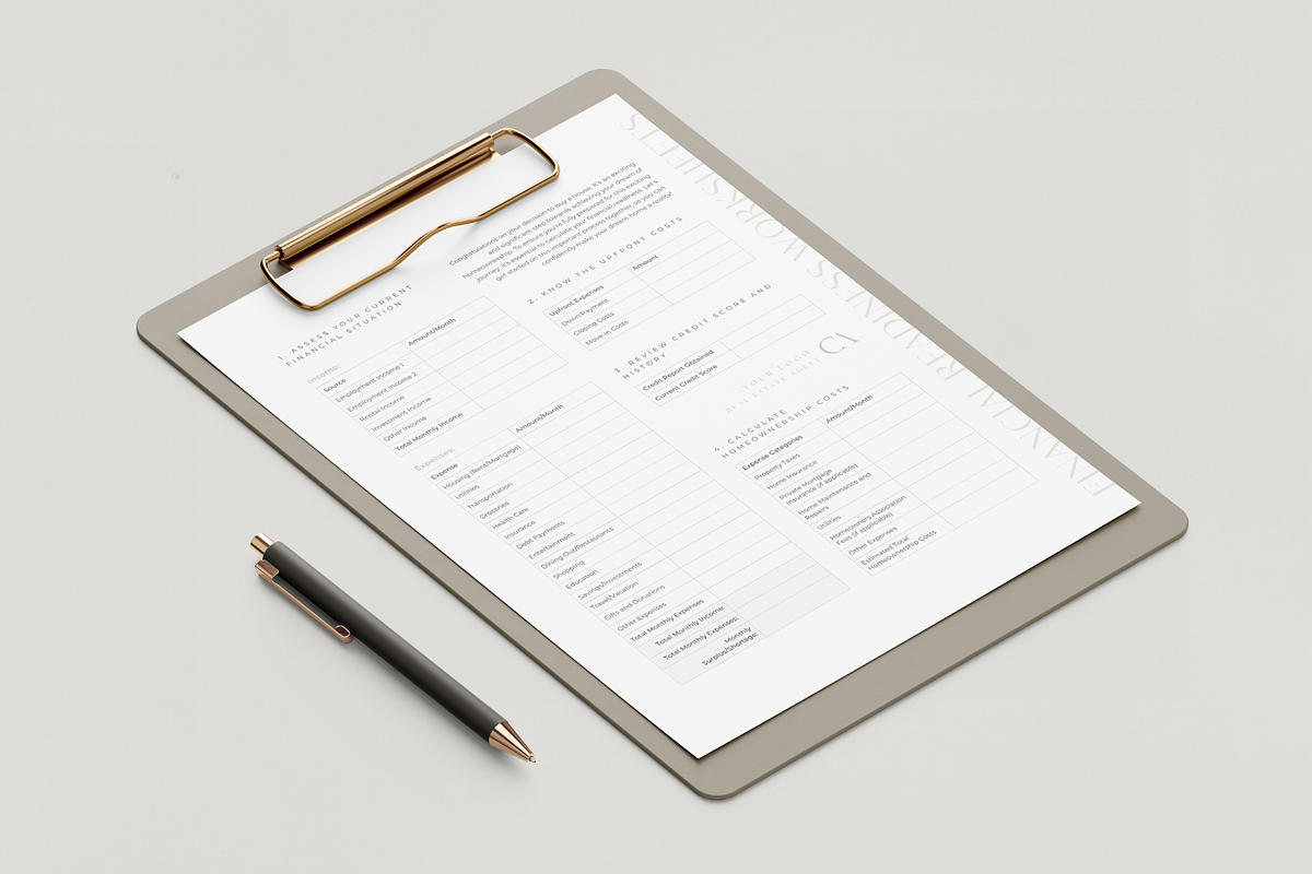 Real Estate Financial Readiness Form, a Marketing Template by EstateElements (Photo 1 of 7)