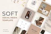 Soft social media template, a Social Media Template by Digital Breath templates (Thumbnail 1 of 5)