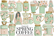 Spring Coffee Break Clipart, an Illustration by Designworld (Thumbnail 1 of 4)
