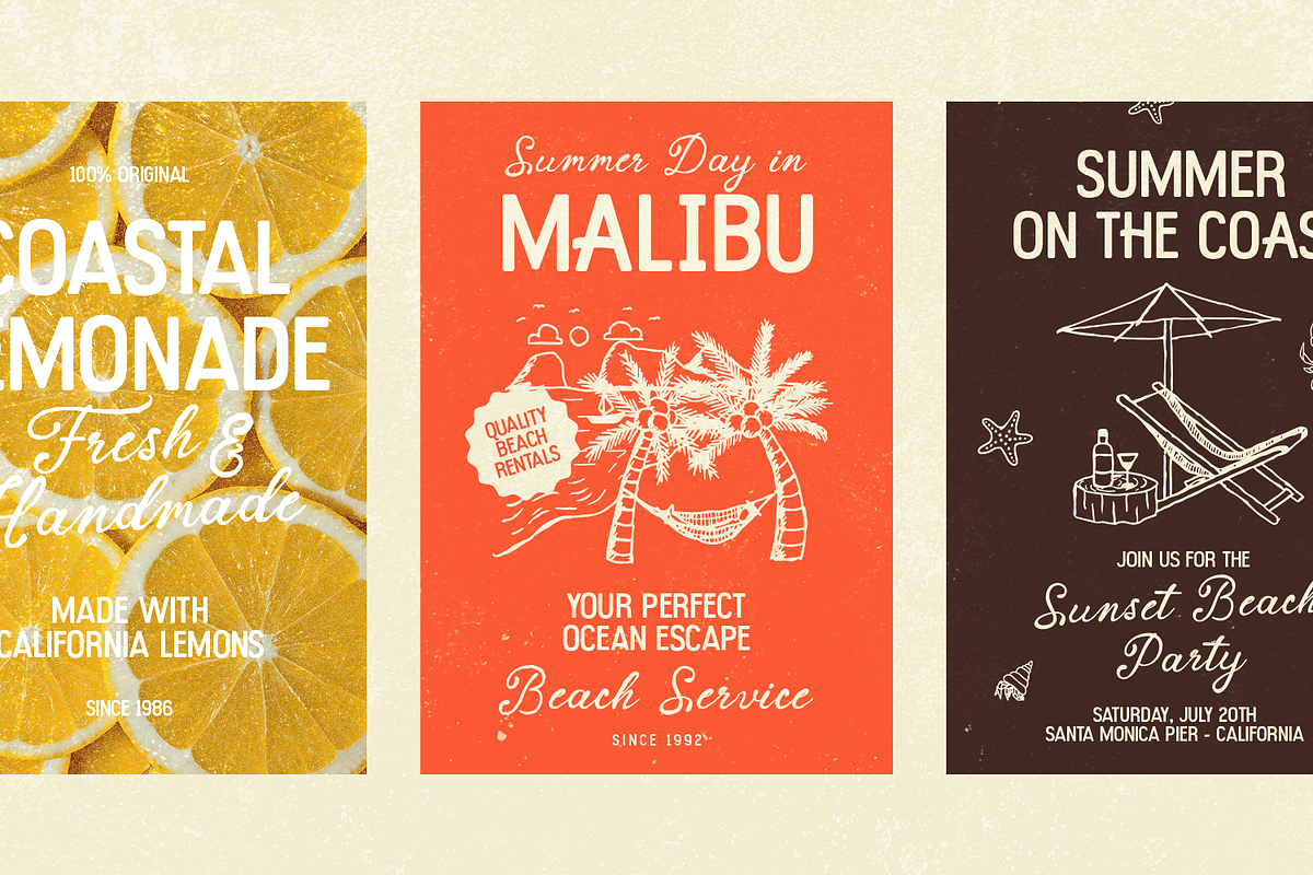 Coastal Memories - Vintage Font Duo, a Handwritten Font by Pixesia Studio (Photo 4 of 12)