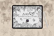 Procreate Autumn Doodle Stamps Brush, a Brush Add-On by Dervik Art Store (Thumbnail 1 of 5)