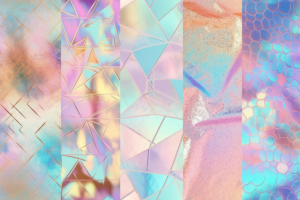 Holographic Foil Digital Papers, a Background Graphic by BonaDesigns (Photo 2 of 4)