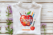 Best Teacher Teacher's Day Clipart, an Illustration by DreamCafeArt (Thumbnail 3 of 7)
