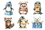 Cute Winter Animals Clipart, an Illustration by Dream Creation (Thumbnail 6 of 6)