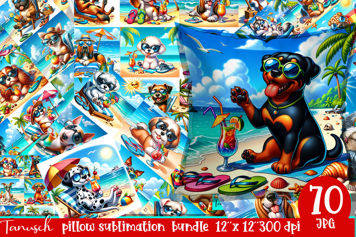 holiday dog breeds mega bundle, an Animal Illustration by TanuschArts (Photo 5 of 24)