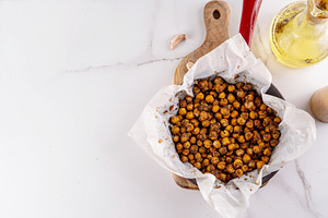 Homemade fried crispy chickpeas,, a Food & Drink Photo by Rimma