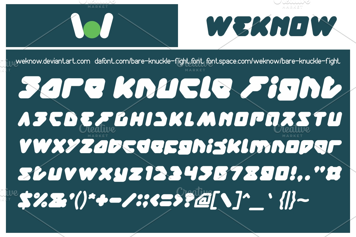 barknuckle fight font preview 2