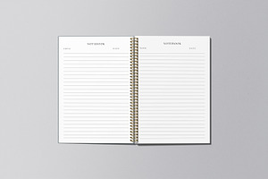 A4 Spiral Notebook Mockup